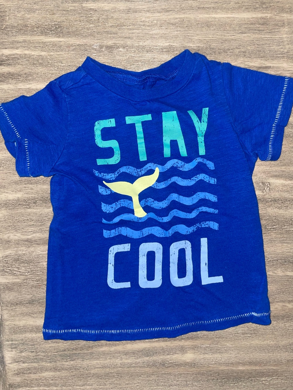 First Impressions Bright Blue "Stay Cool" Graphic Tee